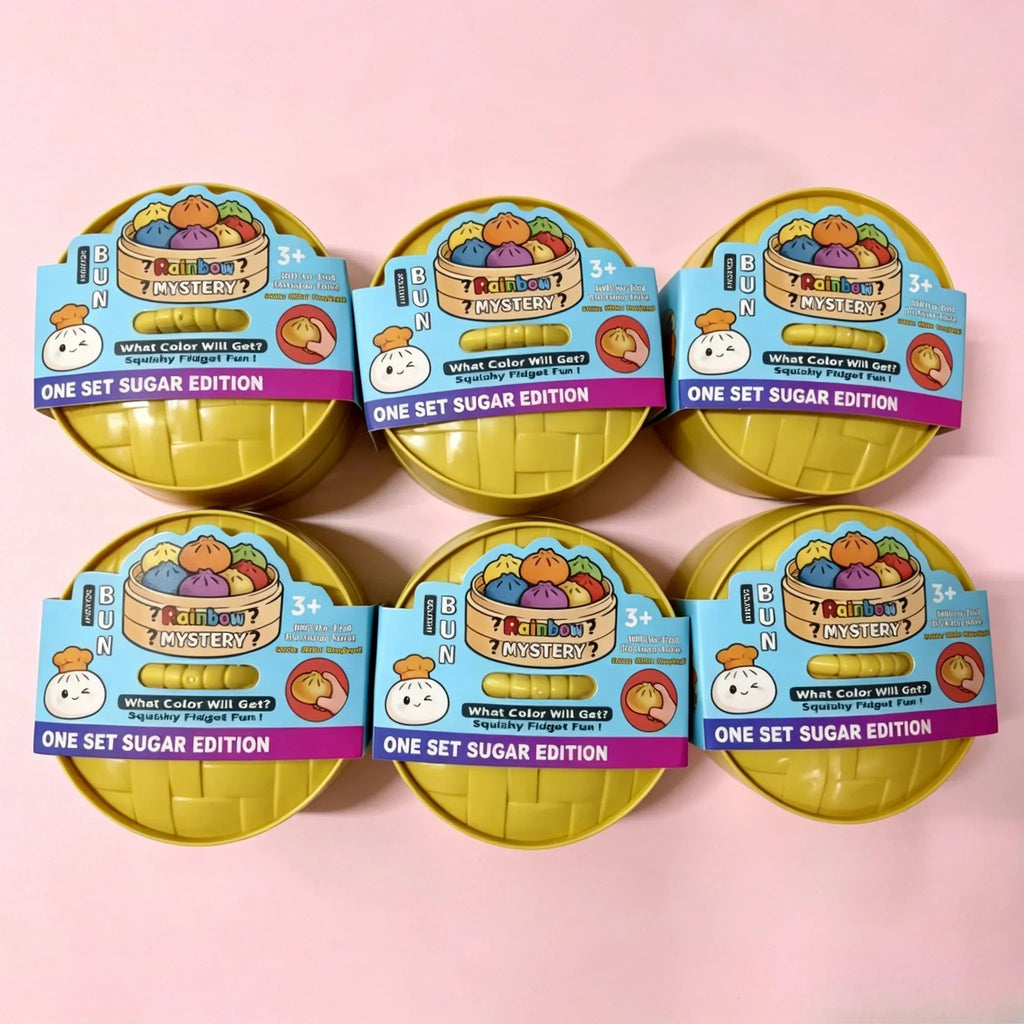 Glitter Dumpling Squishy Set – 6-Style Sensory Squeeze Toy with Box