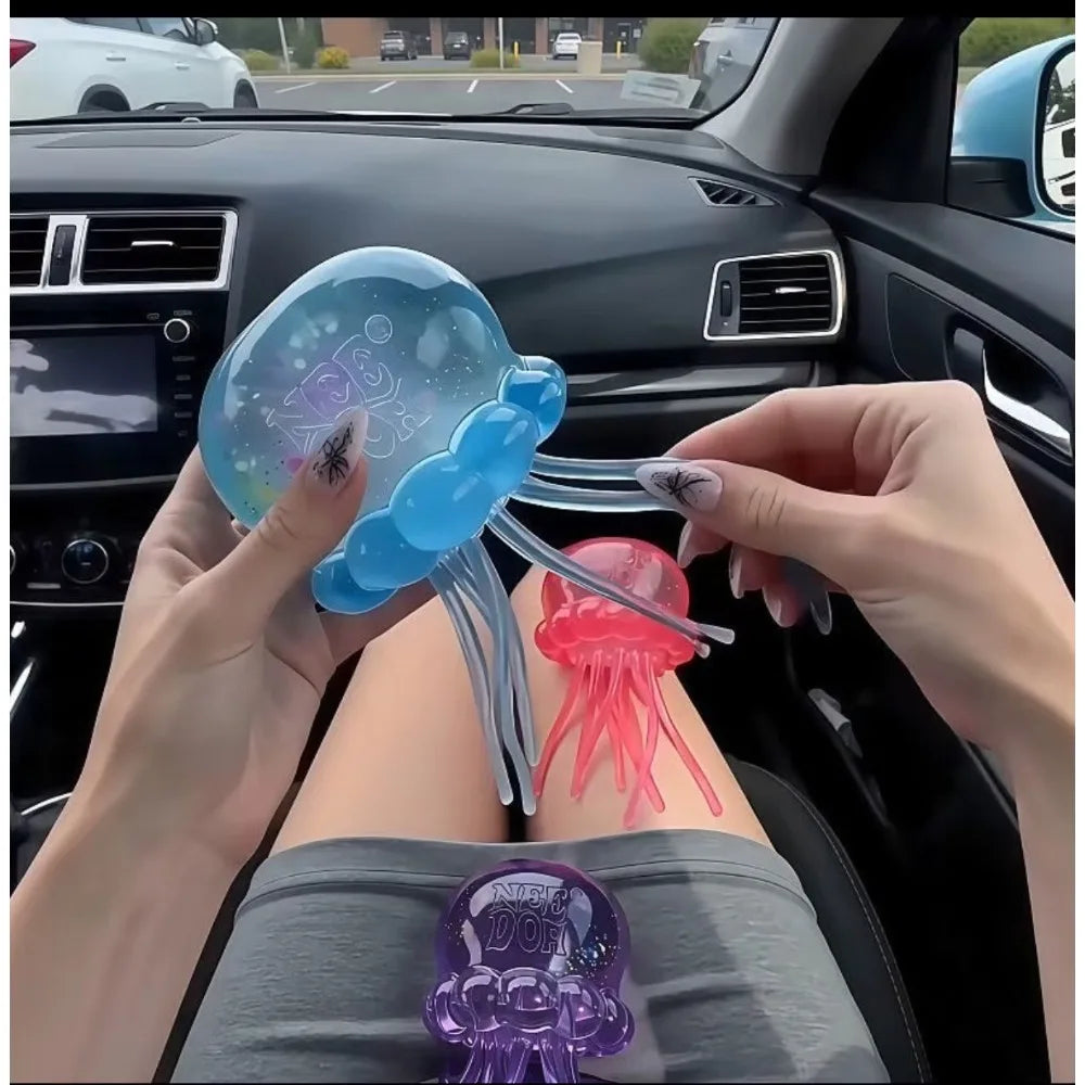 Squishies Jellyfish Square Squish Toy Fidget Toy, Water Sensory Soft Jelly Squeeze Stress Relief Fidget Toy Squeeze Blind Box