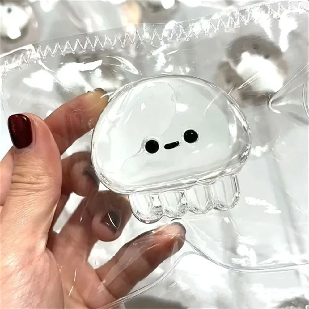 Taba Squishy Jellyfish Kawaii Sensory Fidget Toy - Soft TPR Squeeze Toy, Cute Desk Accessory & Gift