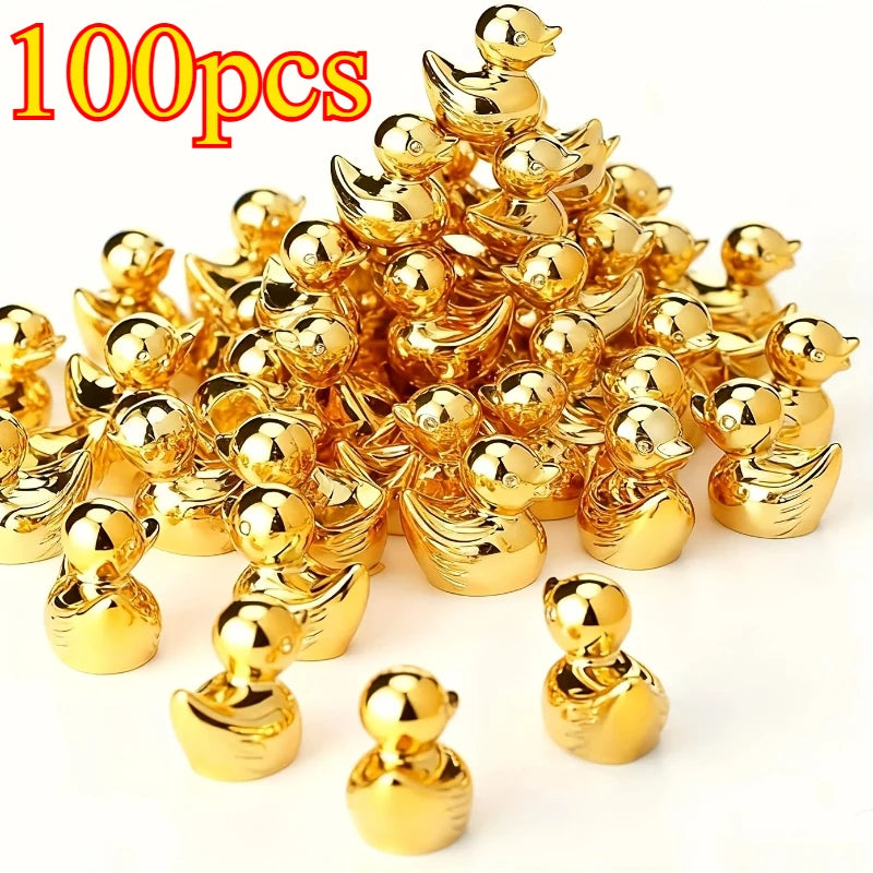 Mini Golden Duck Resin Figurines 🦆✨💕