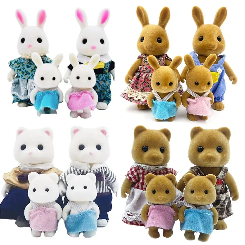 🌿 Forest Animal Family Dollhouse Miniatures 🐻 | 1:12 Scale Accessories