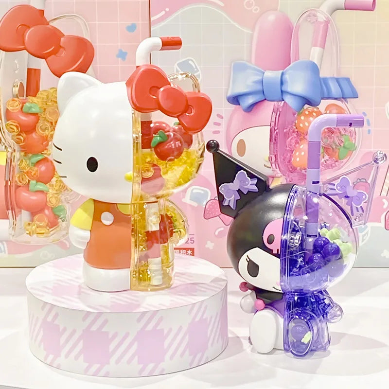 Sanrio Building Blocks Hello Kitty My Melody Cinnamoroll Kuromi Action Figurine Model Puzzle Assembly Toys Kids Birthday Gifts