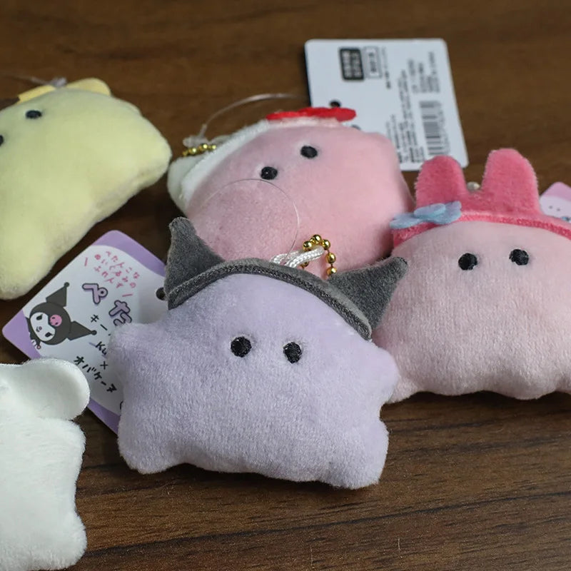 Sanrio Halloween Ghost Mini Plush Keychain - Kawaii Hello Kitty Kuromi Cinnamoroll My Melody PomPomPurin Bag Charm