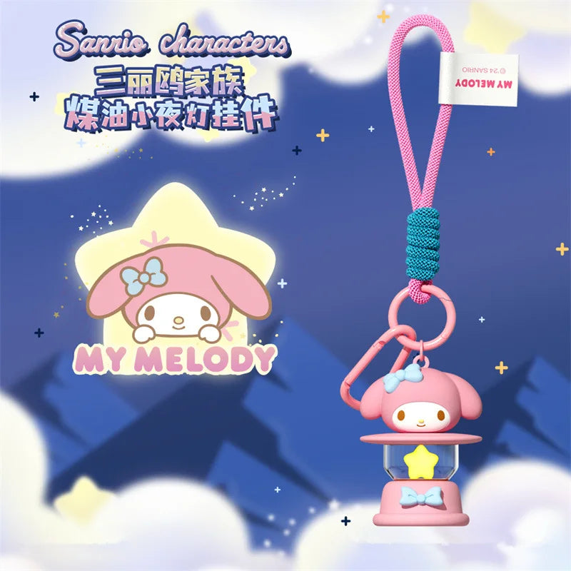 Sanrio LED Night Light Keychain – Hello Kitty, Cinnamoroll & Kuromi Pendant