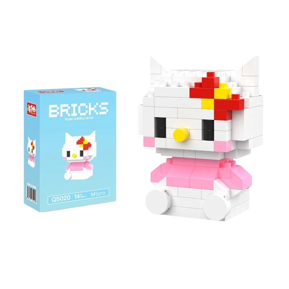 Sanrio Series Building Blocks Mini Figure Set - Hello Kitty Cinnamoroll My Melody Kuromi Pochacco Puzzle Toy Gift