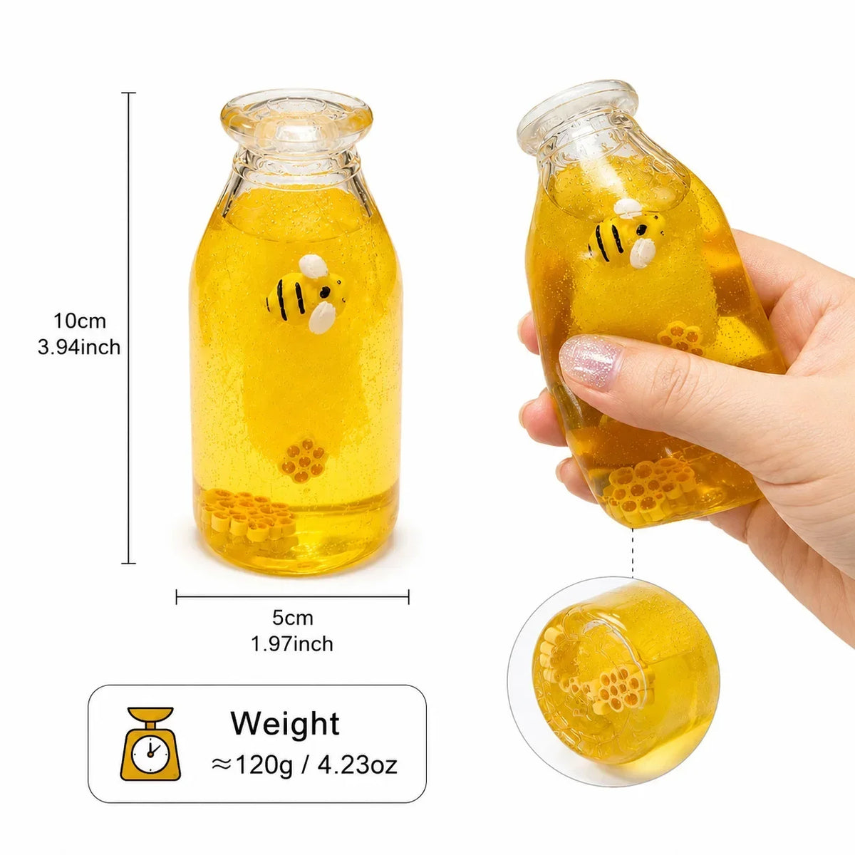 🍯 Honey Bottle Squishy | Quick-Rebound Novelty Squeeze Toy ✨