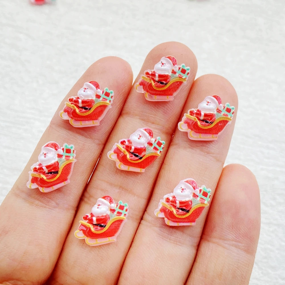 Christmas 3D Resin Nail Charms, 60 Pieces 🎄🎅🎀