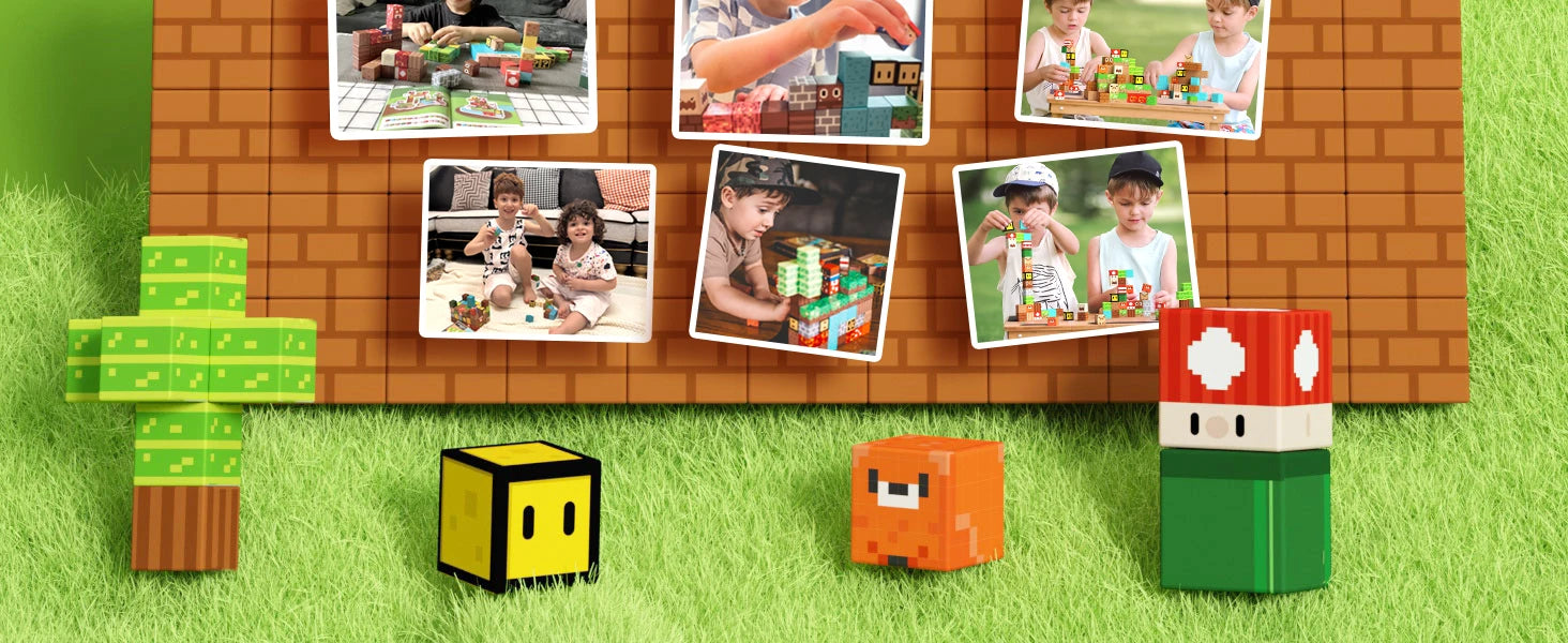 Super Magnetic Blocks Toys for Boys Girls 3+ Build Mine World Magnet Building Brick Cubes STEM Game Sensory Gift Set for Kids