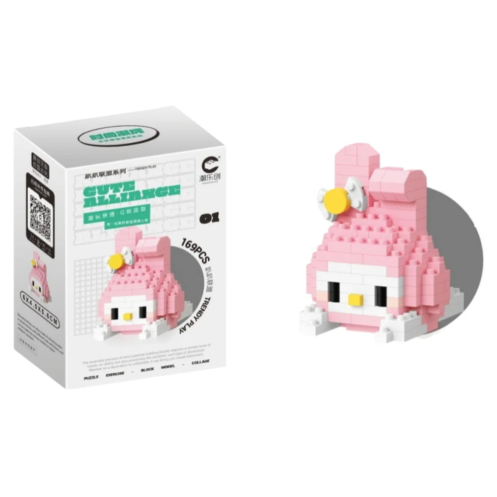 Sanrio Series Building Blocks Mini Figure Set - Hello Kitty Cinnamoroll My Melody Kuromi Pochacco Puzzle Toy Gift