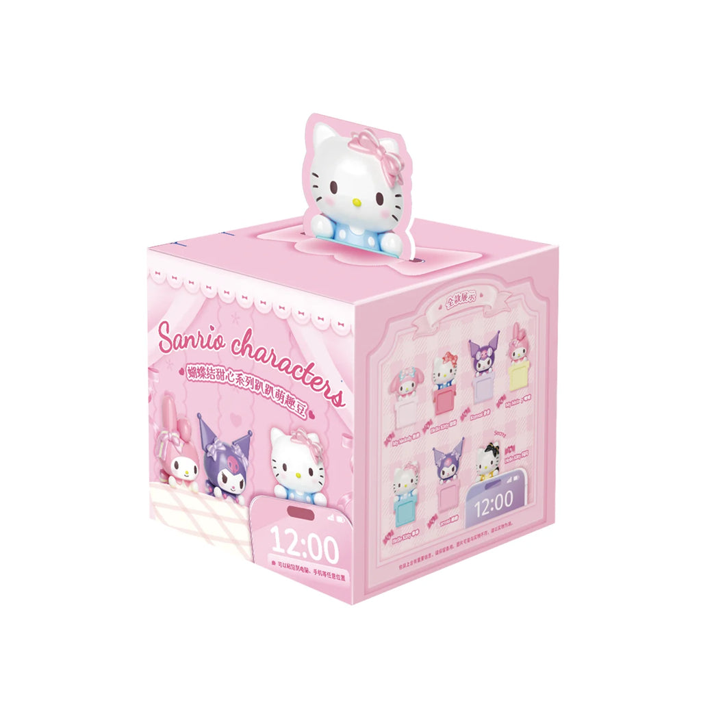Sanrio Characters Bow Sweetheart Lying Style Clip On Blind Box Hello Kitty My Melody Kuromi Cute Mini Collectible Figurine