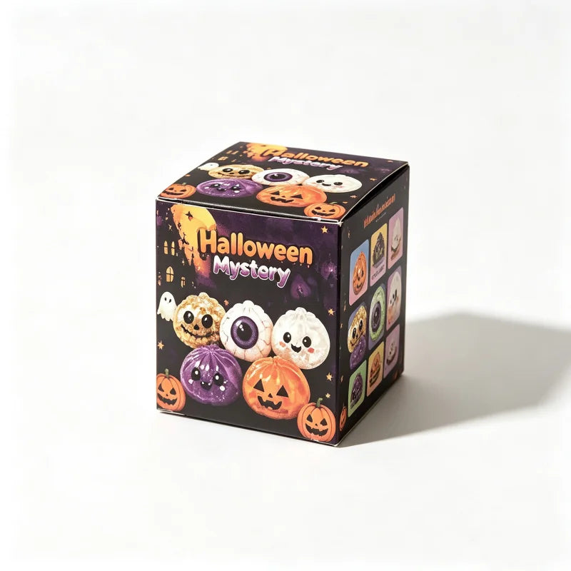 Halloween Dumpling Squishy Blind Box – 8.5cm Slow-Rise Maltose Squeeze Toy – Calming Surprise Gift