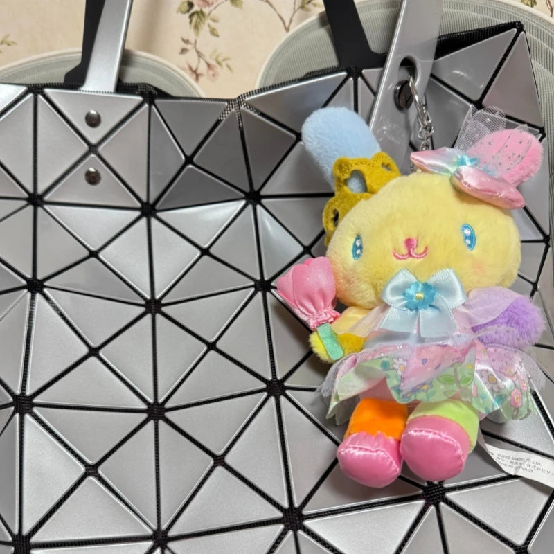Sanrio Blossom Crown Plush Keychain – Usahana, Kirimichan, My Melody & Kuromi Fluffy Pendant