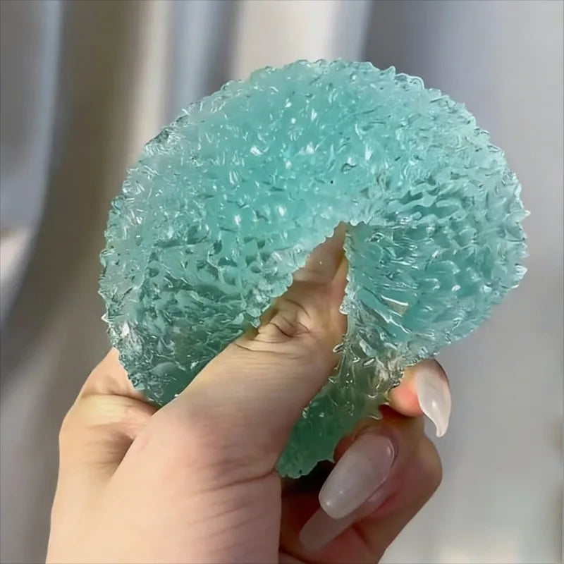 Squishy Ice Ball Maltose Fidgets Toy Super Soft Pink Mochi Slow-rebound Squeeze Toy Anti-Stress Toy for Adults Hand Exercise