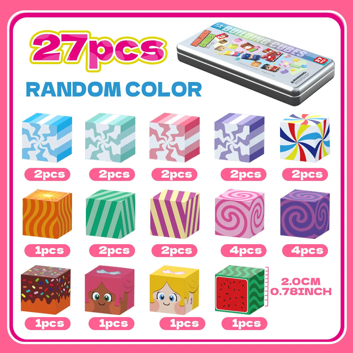 27PCS Magnetic Building Blocks, Magnetic Tiles Building Blocks for Boys & Girls, Magnetic Tiles, Magnet Toys