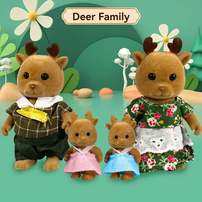 🌿 Forest Animal Family Dollhouse Miniatures 🐻 | 1:12 Scale Accessories