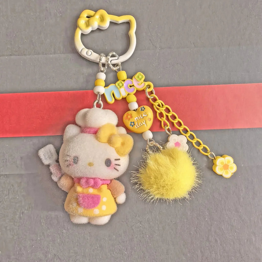 Hello Kitty Miu Series Plush Phone Charm – Kawaii Bag Pendant & Keychain Accessory | DIY Fashion Gift