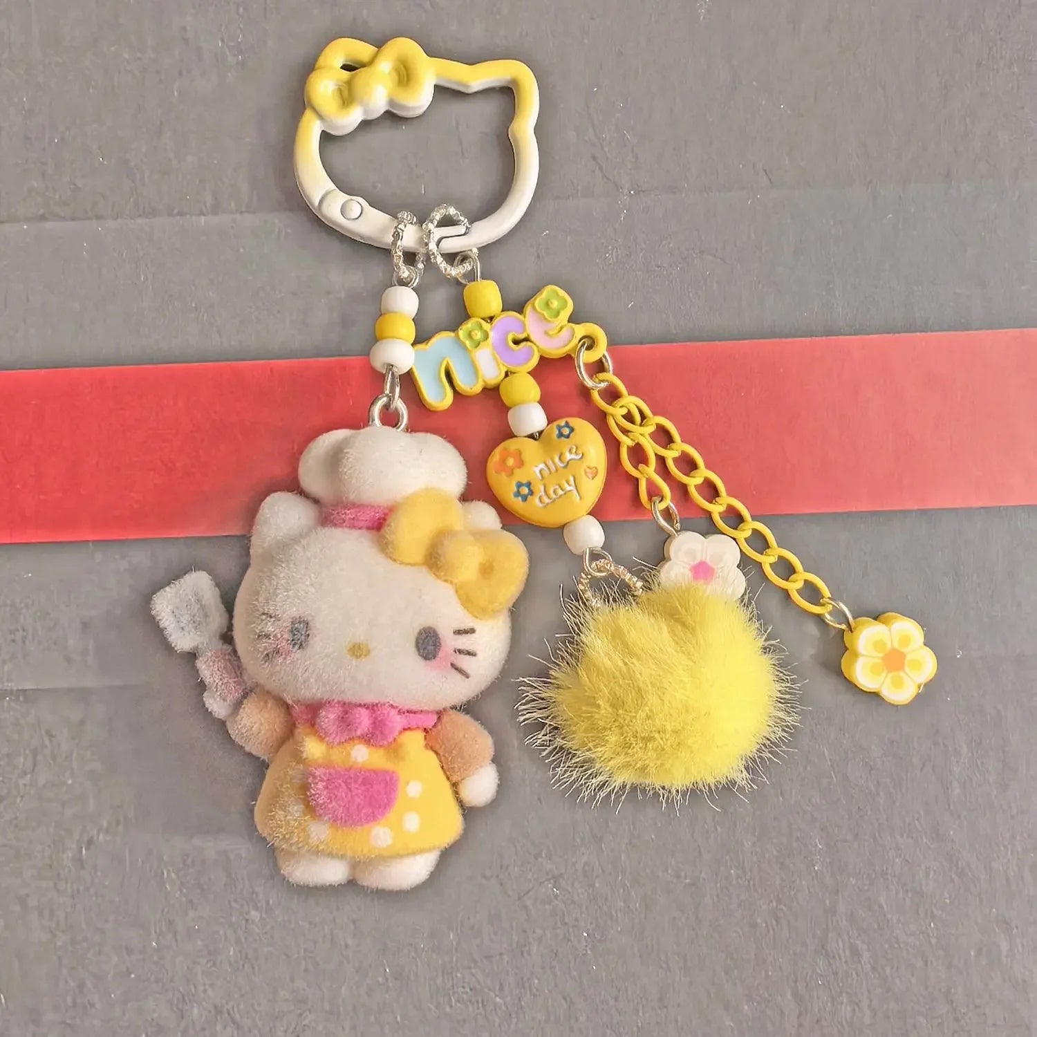Hello Kitty Miu Series Plush Phone Charm – Kawaii Bag Pendant & Keychain Accessory | DIY Fashion Gift