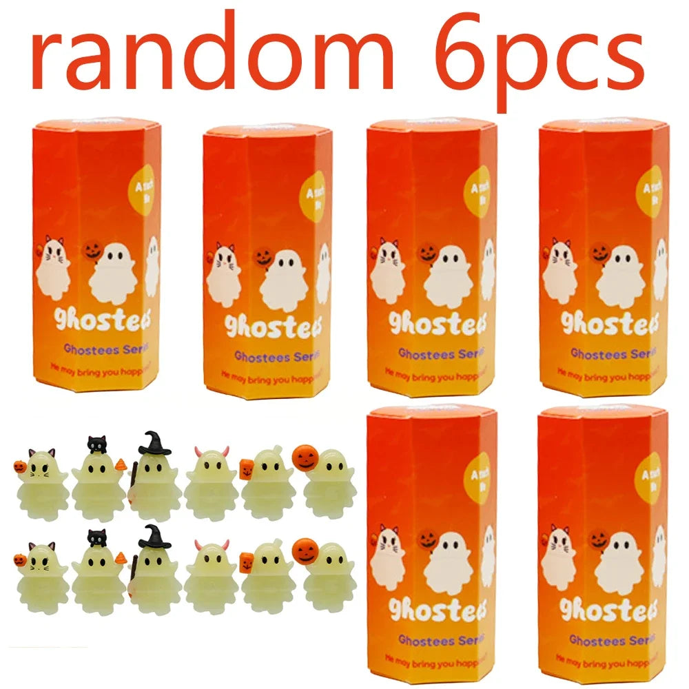 Halloween Funny White Ghost Blind Box – Mini Character Surprise Toy Screen Decoration