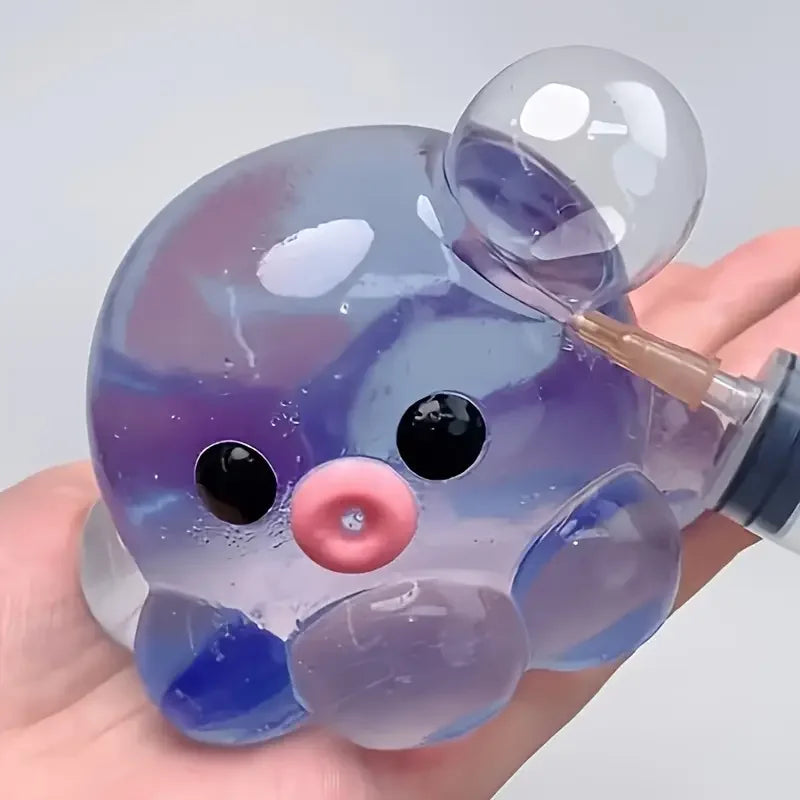 Squishy Bubble Pop Fidget Toy, Squeeze Sensory Ball & Octopus Popper, Anti-Anxiety Toy for Adults Kids, ASMR Fun Party Gift