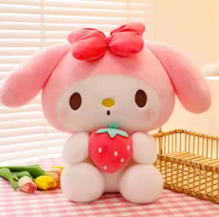 Sanrio 25cm Plush Stuffed Doll - Kawaii Kuromi My Melody Cinnamoroll Soft Animal Plushie Pillow - Birthday & Holiday Gift