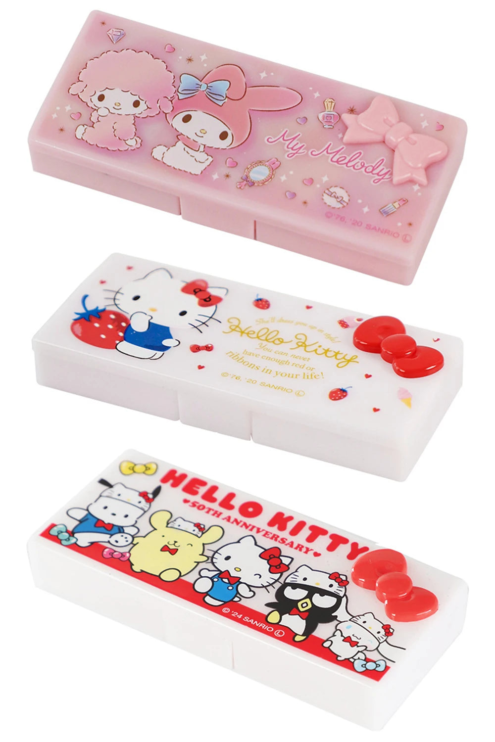 Sanrio Hello Kitty My Melody Y2K Desktop Storage Box - Kawaii Cartoon Hairpin Organizer - Girls Gift