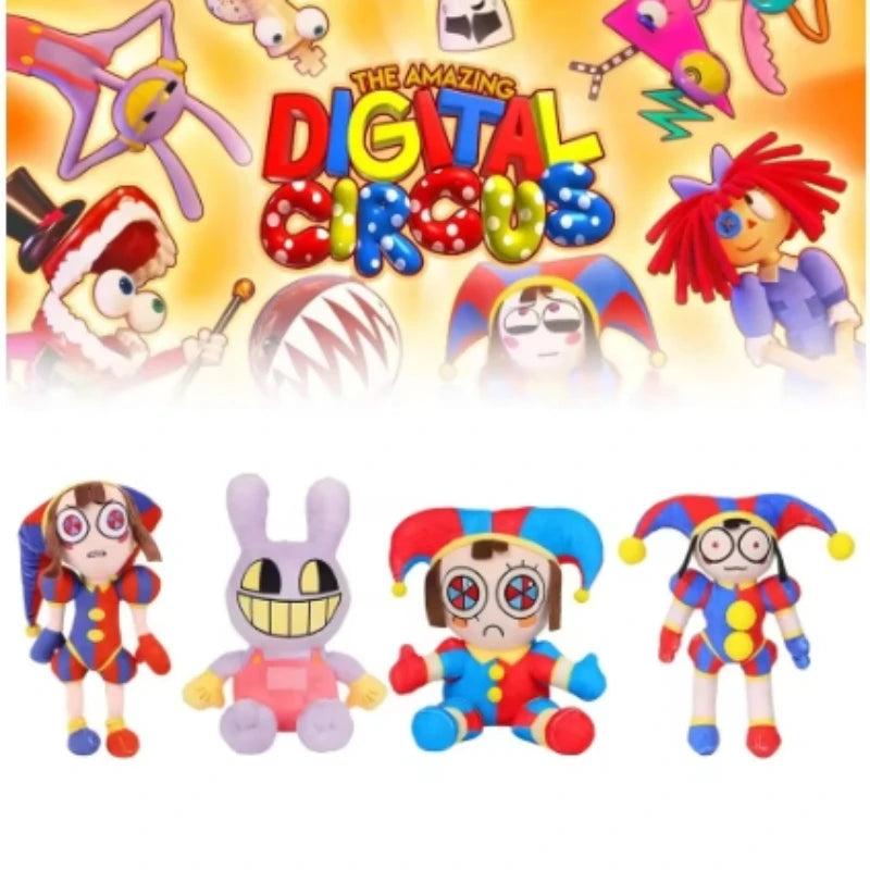 The Amazing Digital Circus Plush Pomni and Jax Plushie Doll Toys Cute Stuffed Animal Birthday for Kids Children Christmas