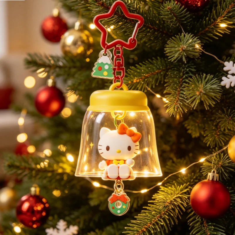 Sanrio Character Light-Up Bell Ornament 🎄🔔🎀