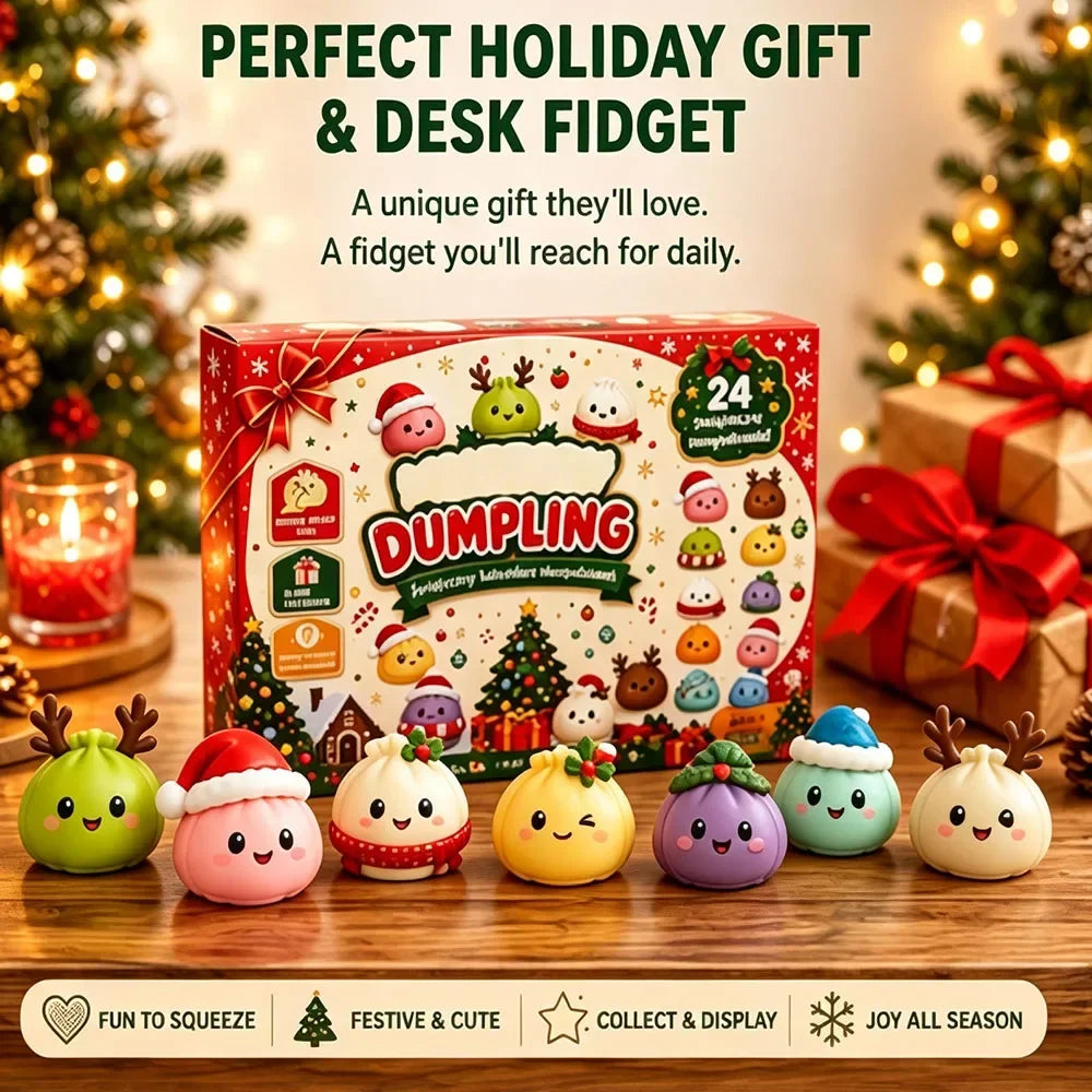 🎄 2026 Christmas Squishy Advent Calendar 🎁 | 24-Day Dumpling Surprise Box ✨