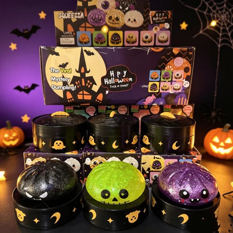 Halloween Dumpling Squishy Blind Box - 8.5cm Slow Rise Maltose Squeeze Toy - Anxiety Relief Surprise Gift