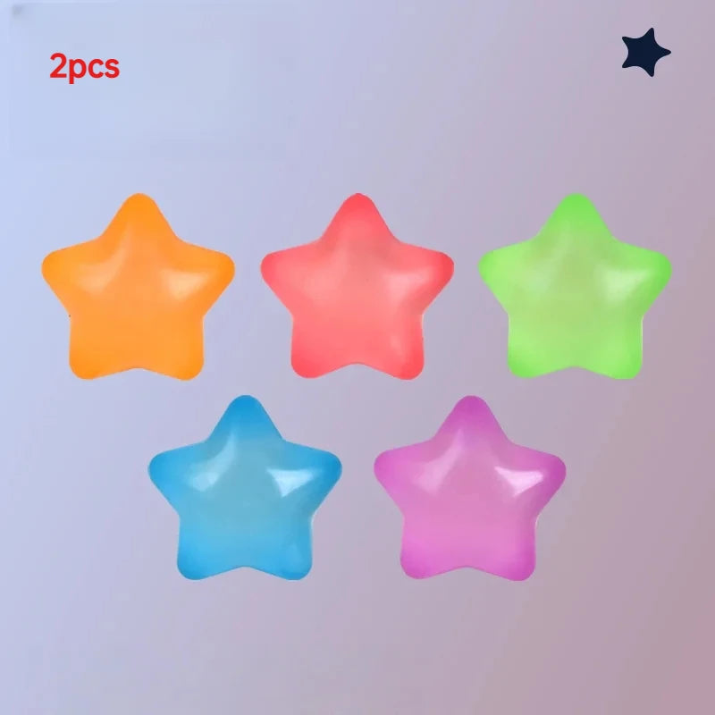 Glowing Stars Squishy Toy Cute Kawaii Squishies Super Soft Stress Relief Funny Fidget Toy Holiday Gift for Adults Kids 스퀴시 토이