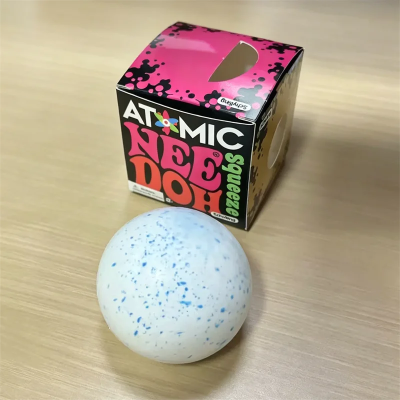 NeeDoh Snow Ball Squishy Toy – Crunchy Flour-Filled Squeeze Fidget Ball | Calming Sensory Toy & Gift