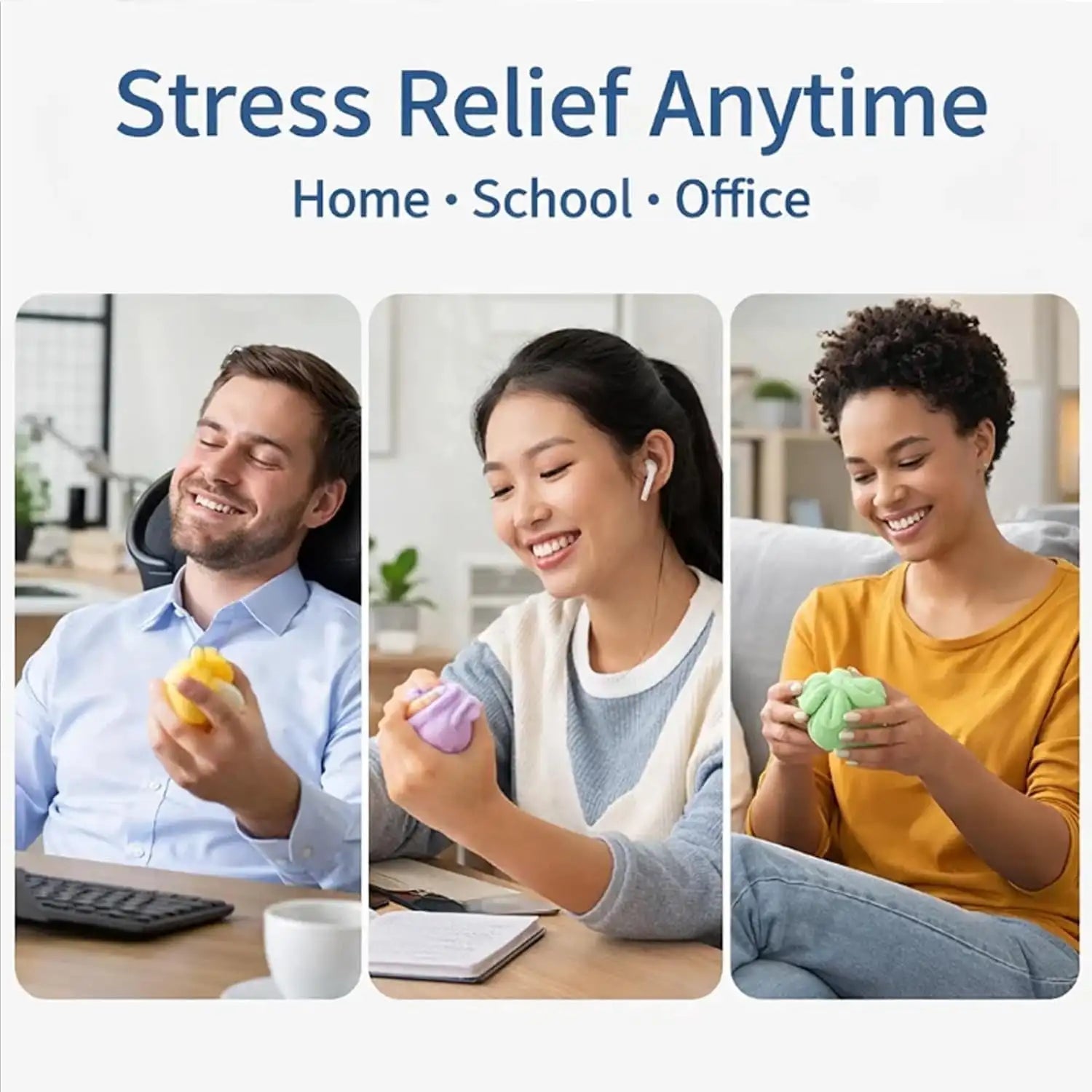 Soft Maltose Dumpling Squishy: Transparent Colorful Squeeze Toy, ASMR Stress Relief Ball, Sensory Fidget Toy for Kids Adults