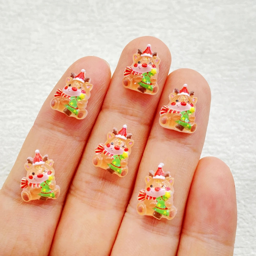 Christmas 3D Resin Nail Charms, 60 Pieces 🎄🎅🎀