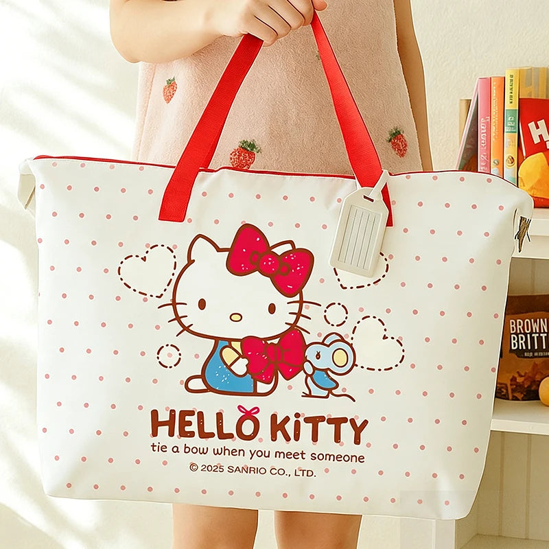 Sanrio Hello Kitty My Melody Waterproof Storage Bag - Kids Kindergarten Quilt Luggage Tote - Large Capacity Oxford Cloth