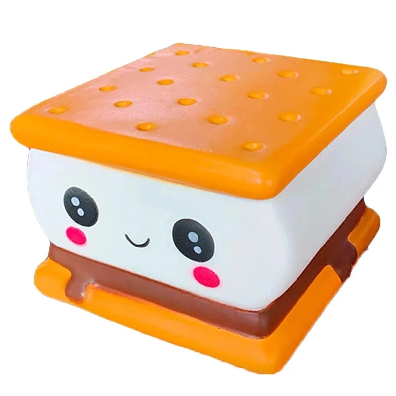 Squishy Cartoon Chocolate Biscuit Series PU Squishies Slow Rising Cream Scented Fidget Anti-Stress Kids Toy Children's  Gift