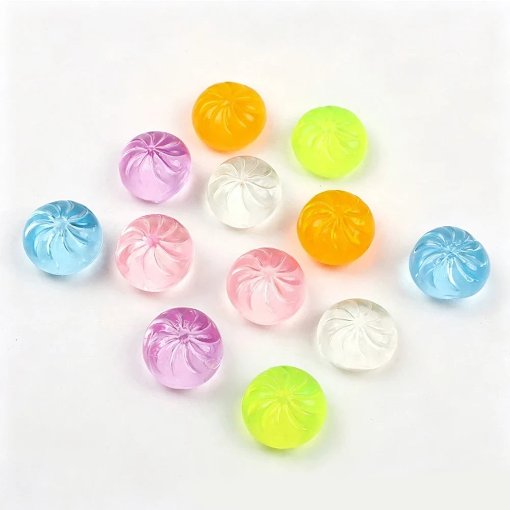 Mini Steamed Bun Squishy Toy Set – 5 Crystal Squeeze Buns with Steamer Basket | Cute Food Fidget Toy & Gift