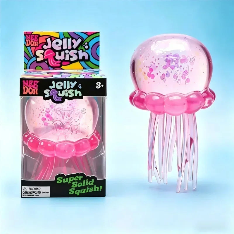 Jellyfish Square Squish Blind Box – Water Jelly Sensory Soft Squeeze Fidget Toy