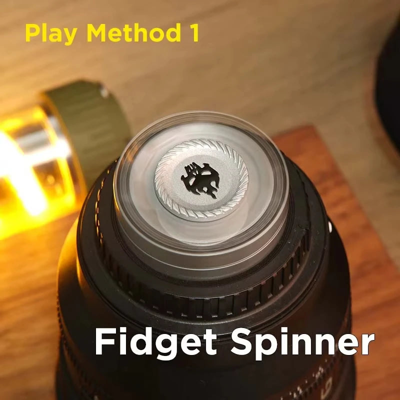 3-in-1 Skeleton Ghost EDC Fidget Toy - Alloy Spinner, Slider & Sound Coin Fidget Set