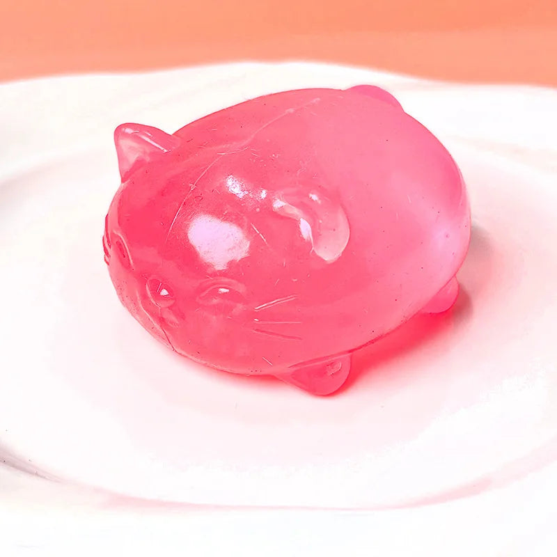 Mini Cute Cat Maltose Squishy Toys Slow Rise Stress Relief Ball Sensory Fidget Toys for Adult Kids Anti-Anxiety Sensory Toys