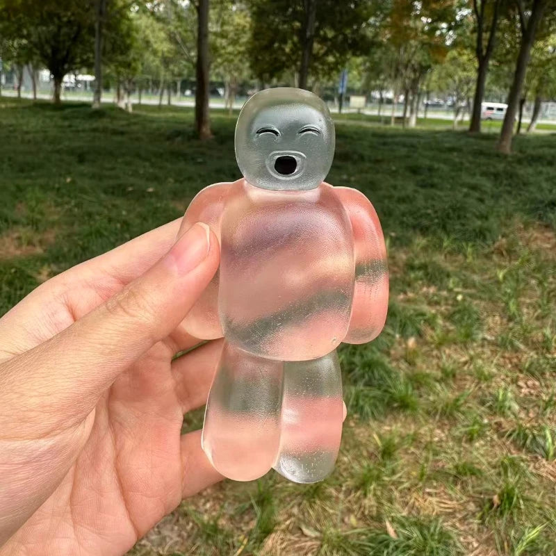 Squishy Transparent Jelly Robot Squeeze Toy - Cute Super Soft Slow Rebound Water Sense Cartoon Kawaii Gift