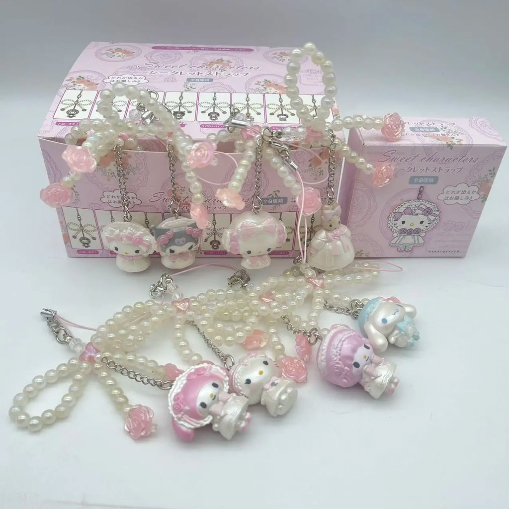 Hello Kitty Pearl Jewelry Blind Box Pendant – Surprise Bag Charm & Phone Decoration