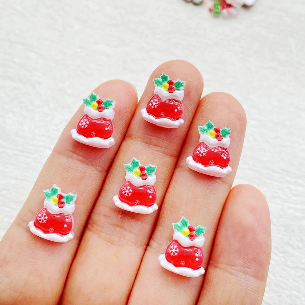 Christmas 3D Resin Nail Charms, 60 Pieces 🎄🎅🎀