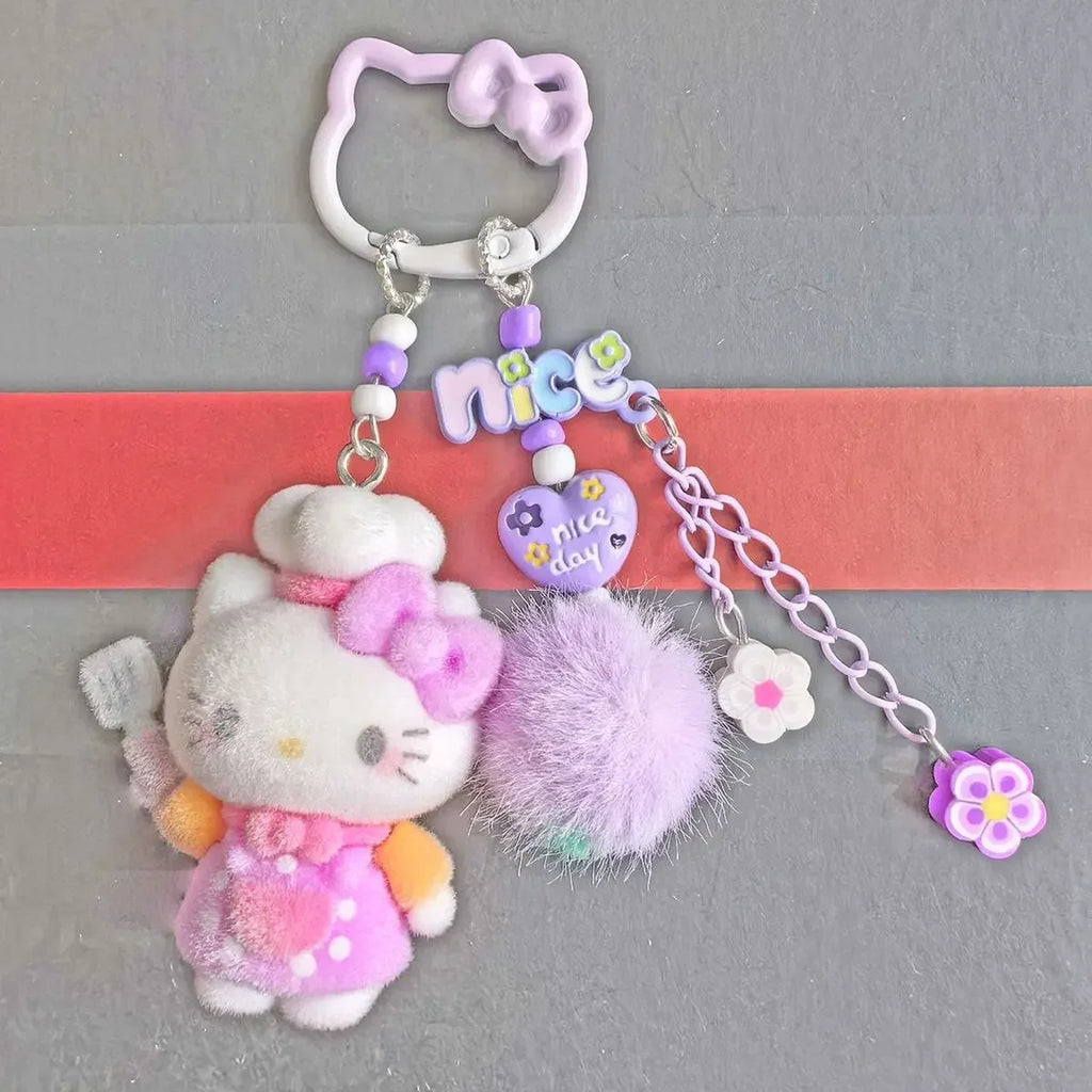 Hello Kitty Miu Series Plush Phone Charm – Kawaii Bag Pendant & Keychain Accessory | DIY Fashion Gift