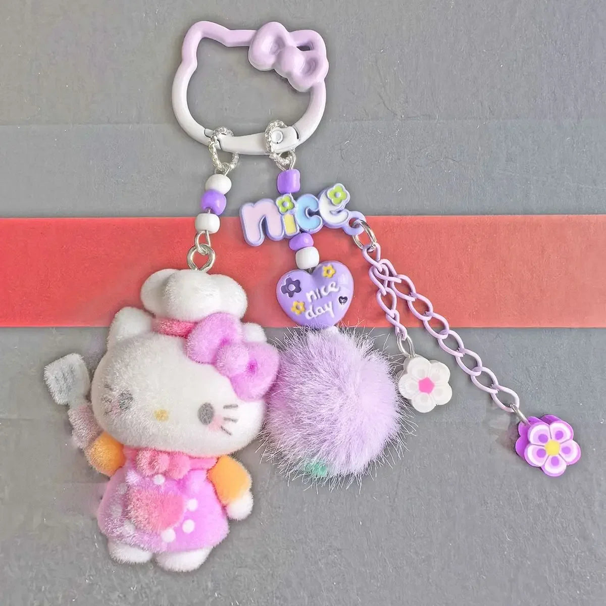 Hello Kitty Miu Series Plush Phone Charm – Kawaii Bag Pendant & Keychain Accessory | DIY Fashion Gift