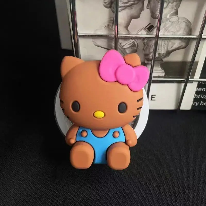 Sanrio Hello Kitty 3D MagSafe Phone Grip Tok - Foldable Silicone Stand for iPhone - Kawaii Cartoon Holder