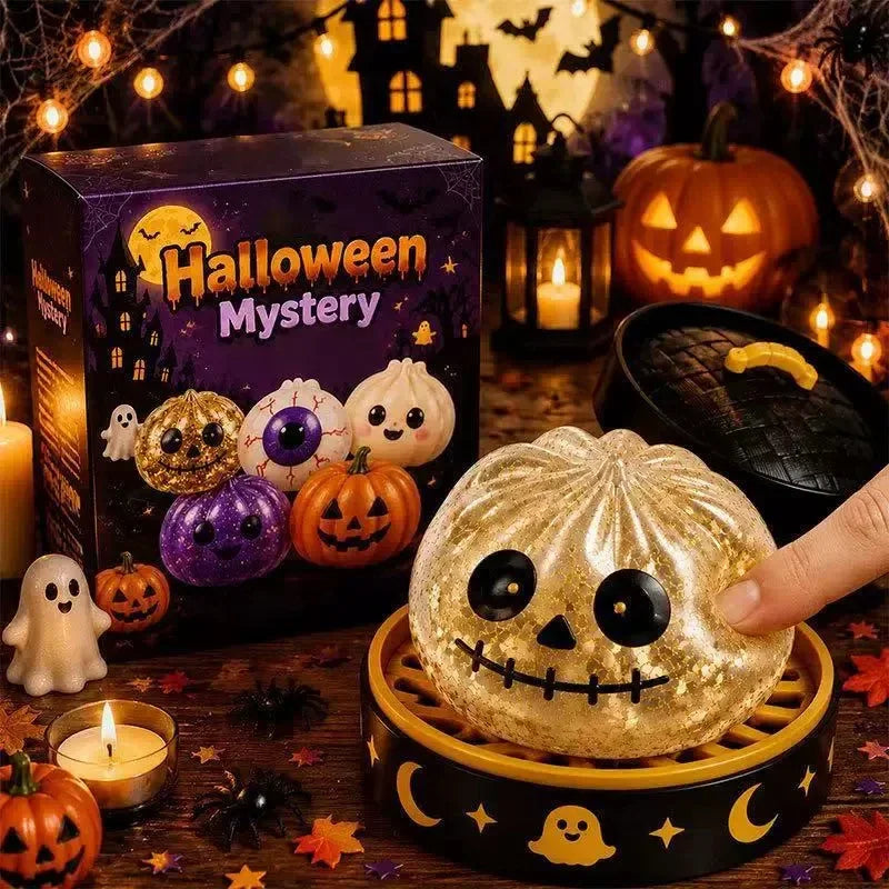 Cartoon Ghost Bun Squishy Toy – Soft Slow-Rising Squeeze Toy | Cute Halloween Ghost Gift & Collectible