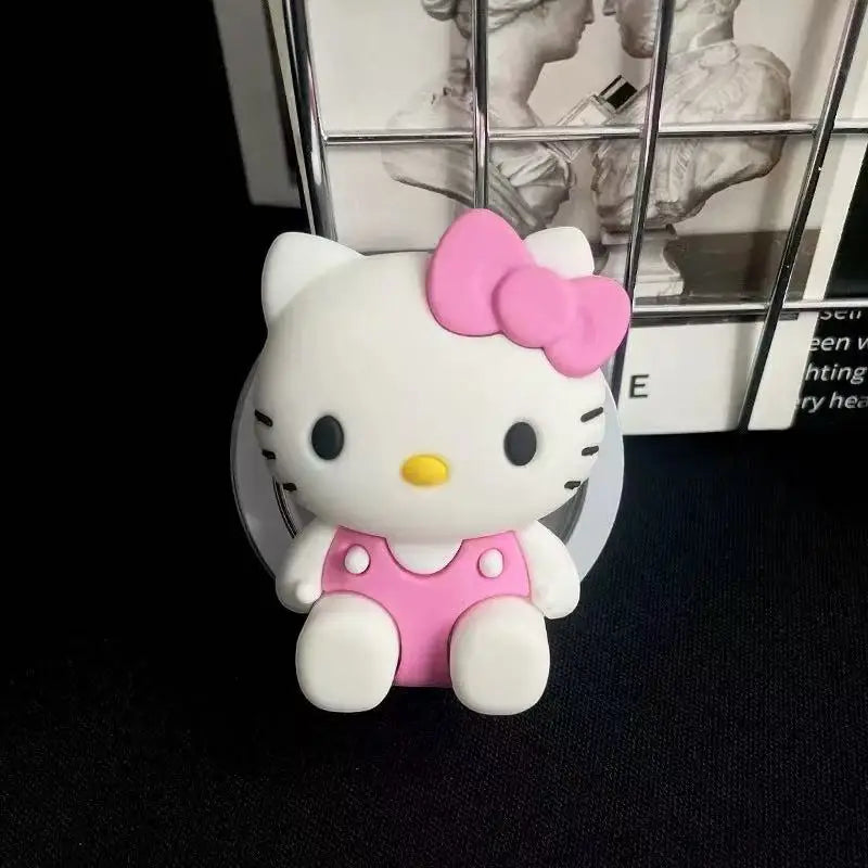 Sanrio Hello Kitty 3D MagSafe Phone Grip Tok - Foldable Silicone Stand for iPhone - Kawaii Cartoon Holder