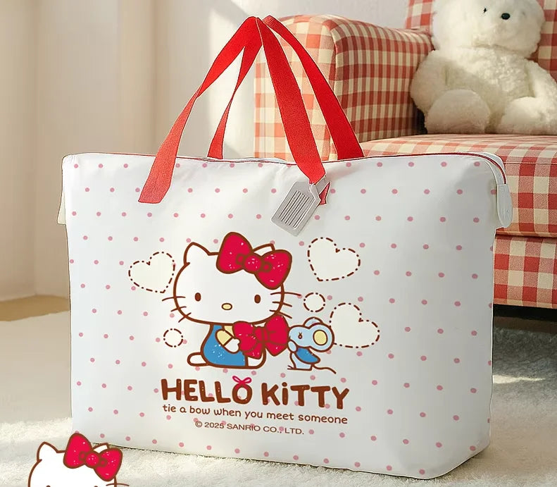 Sanrio Hello Kitty My Melody Waterproof Storage Bag - Kids Kindergarten Quilt Luggage Tote - Large Capacity Oxford Cloth