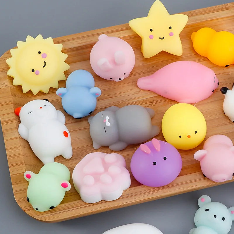 50-5PCS Mochi Squishies Kawaii Anima Squishy Toys For Antistress Ball Squeeze Party Favors Stress Relief Toys For Birthday