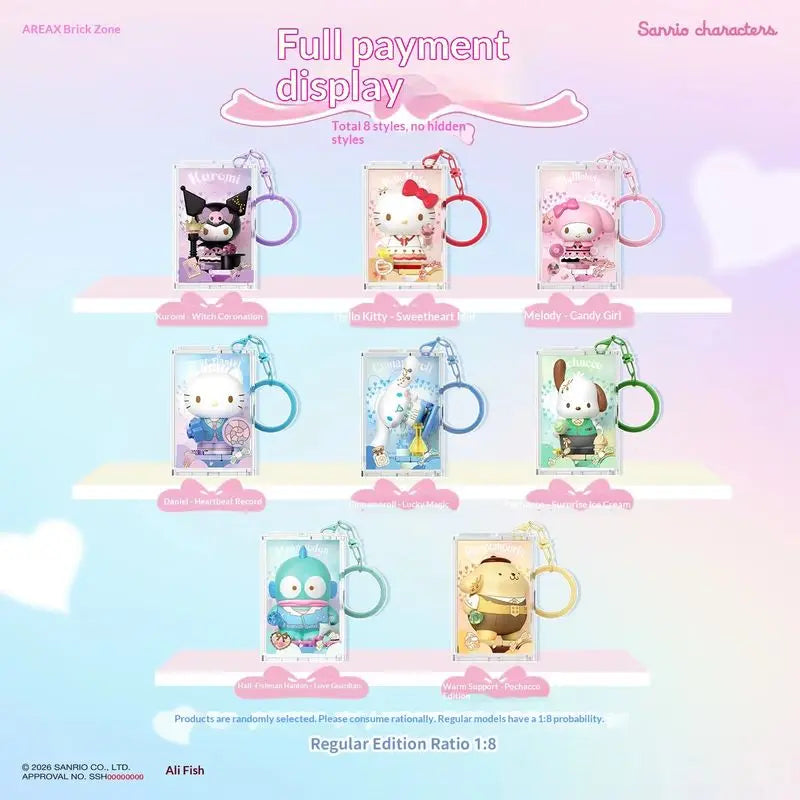 Sanrio Characters Blind Box Keychain - Hello Kitty, Kuromi & My Melody Collectible Bag Pendant - Kawaii Gift for Girls
